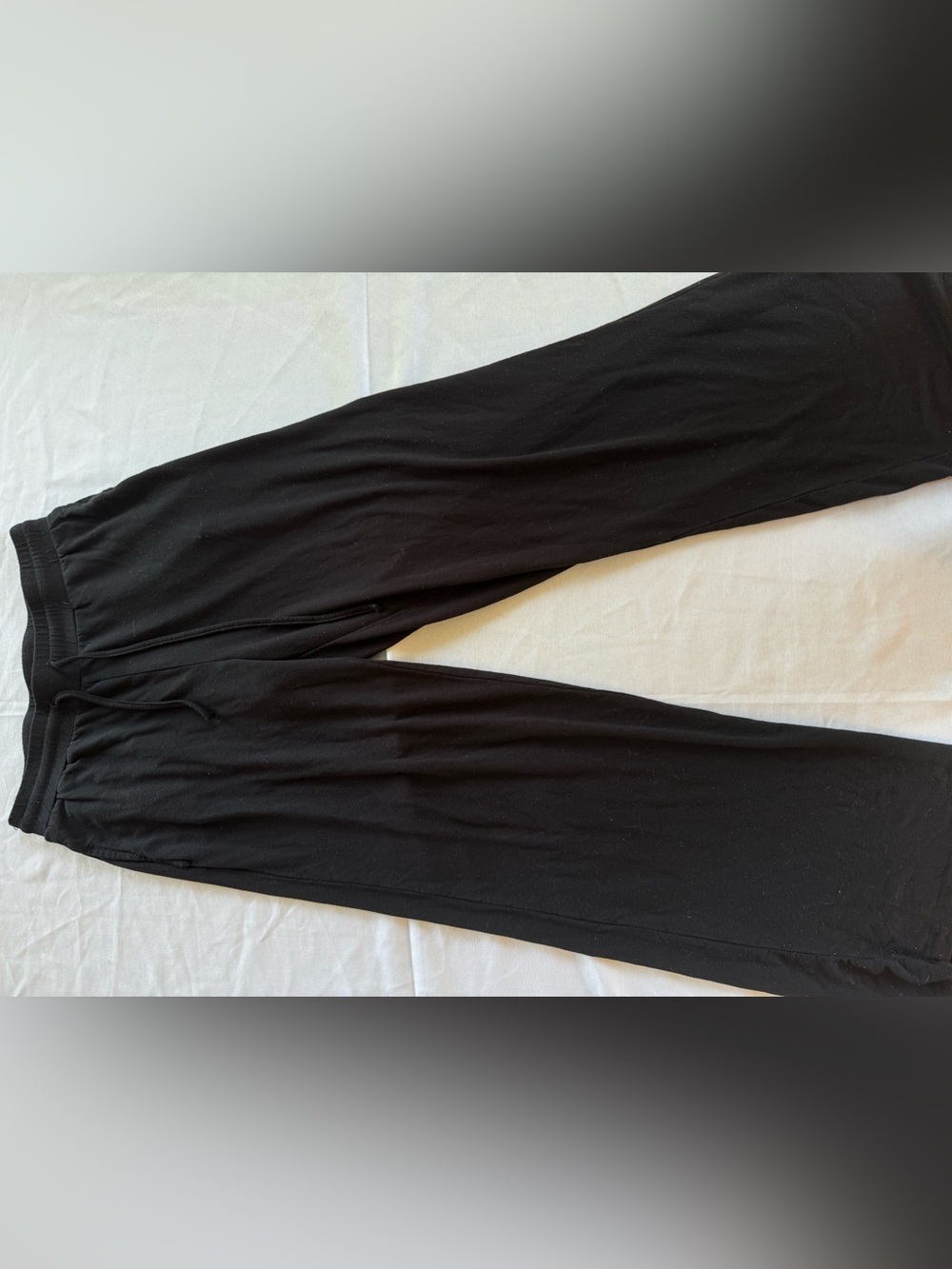 Sunset Drawstring Wide Leg Pant Wide-Leg Pull-On Pants in Black new without tags - Picture 6 of 10